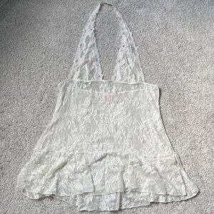 Victoria's Secret Ivory Lace Babydoll Large